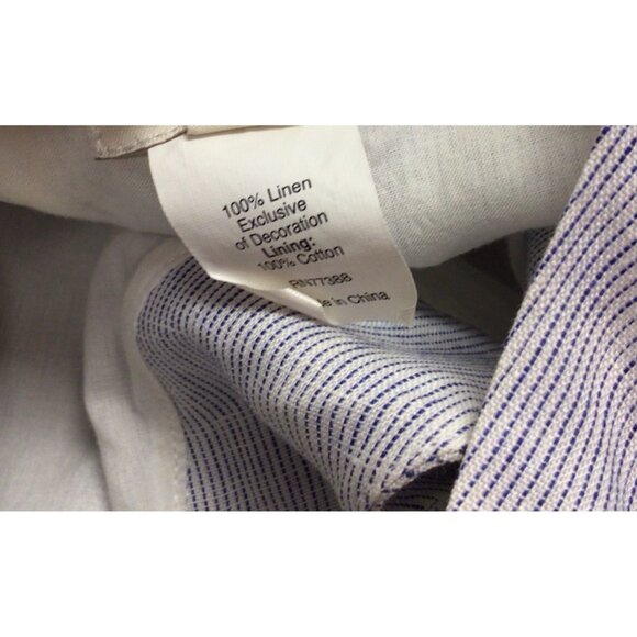 J. Crew Dress Linen White Blue Stripe Shift Women’s Size 2 Sleeveless Summer - Picture 9 of 12